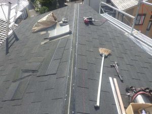 屋根瓦の補修とシングル屋根葺き替え工事　⑥（京都市北区）