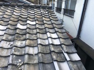 屋根の葺き替え工事　①　京都市上京区　（調査編）
