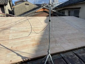 屋根の葺き替え工事　④　京都市上京区（施行編）