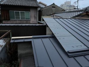 屋根の葺き替え工事　⑦　京都市上京区（施行編）