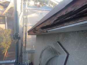 京都市左京区　④　雨漏り修理（破風板、板金施工）