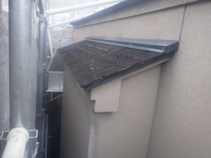京都市西京区にてカラーベストの屋根工事　⑨（雨押さえ板金　取付け編）